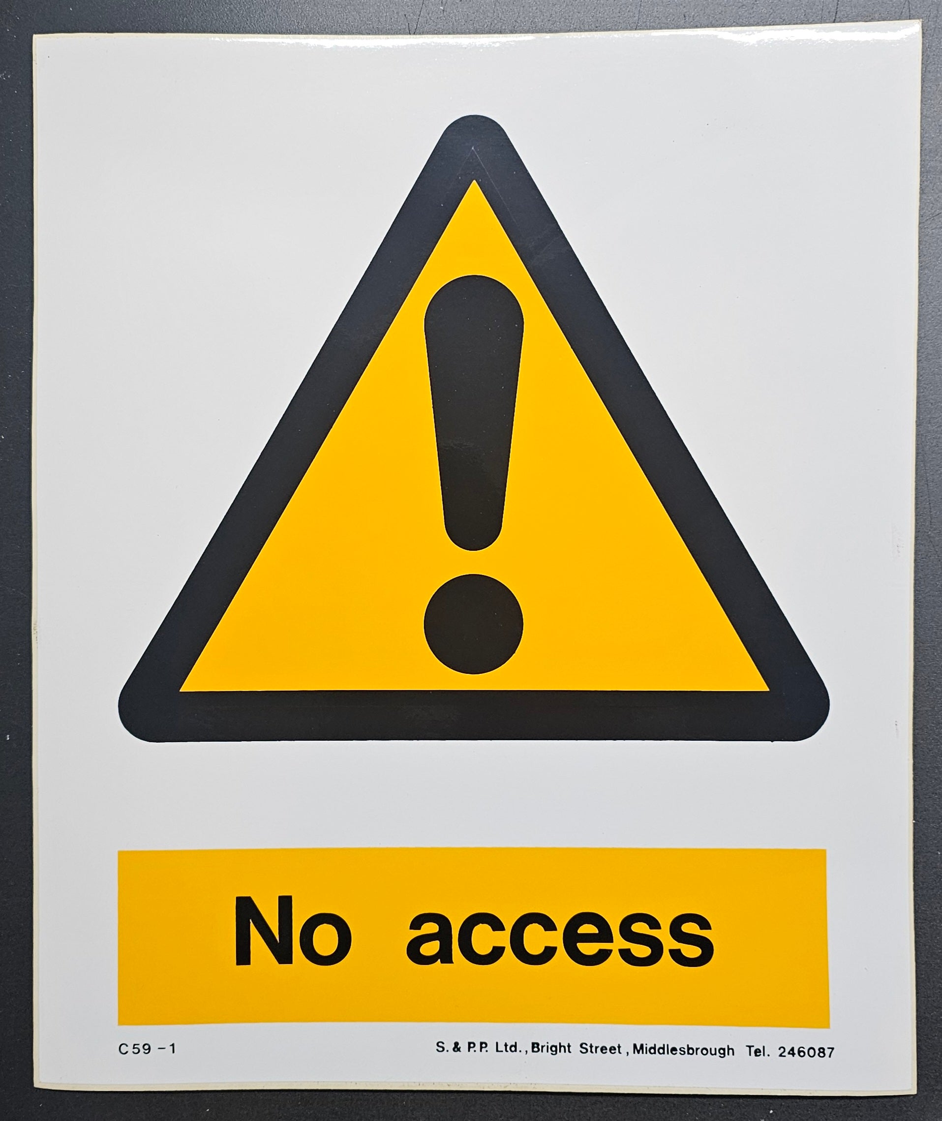 108. NO ACCESS (STICKER)