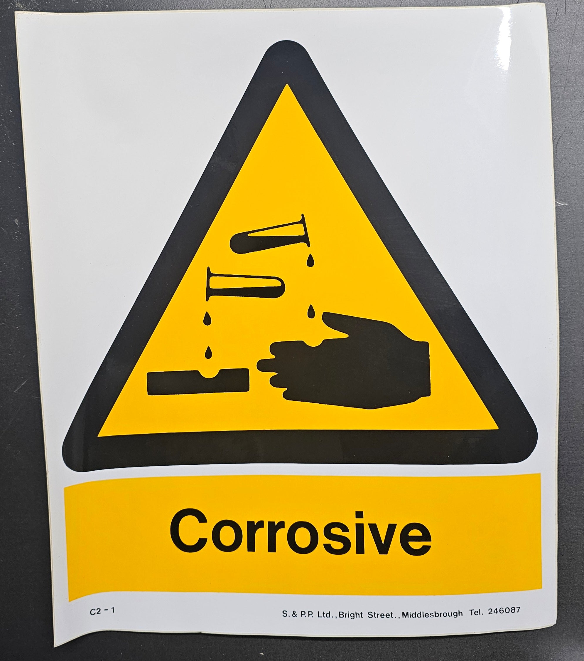 114. CORROSIVE (STICKER)