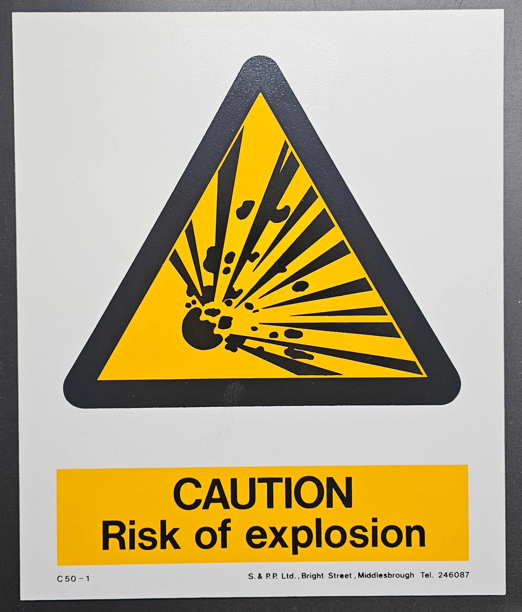 116. CAUTION RISK OF EXPLOSION (PVC BOARD)