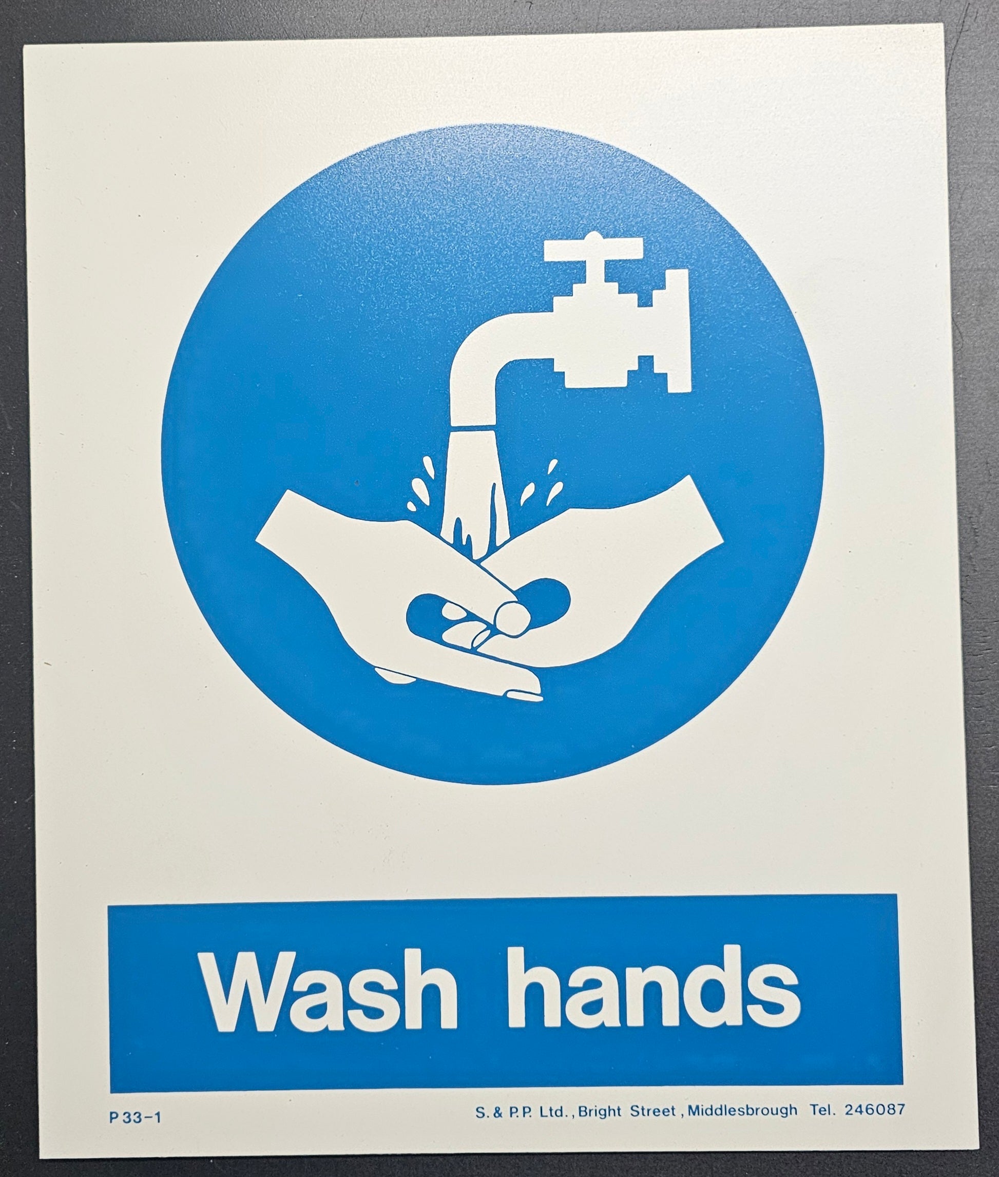 118. WASH HANDS (PVC BOARD)