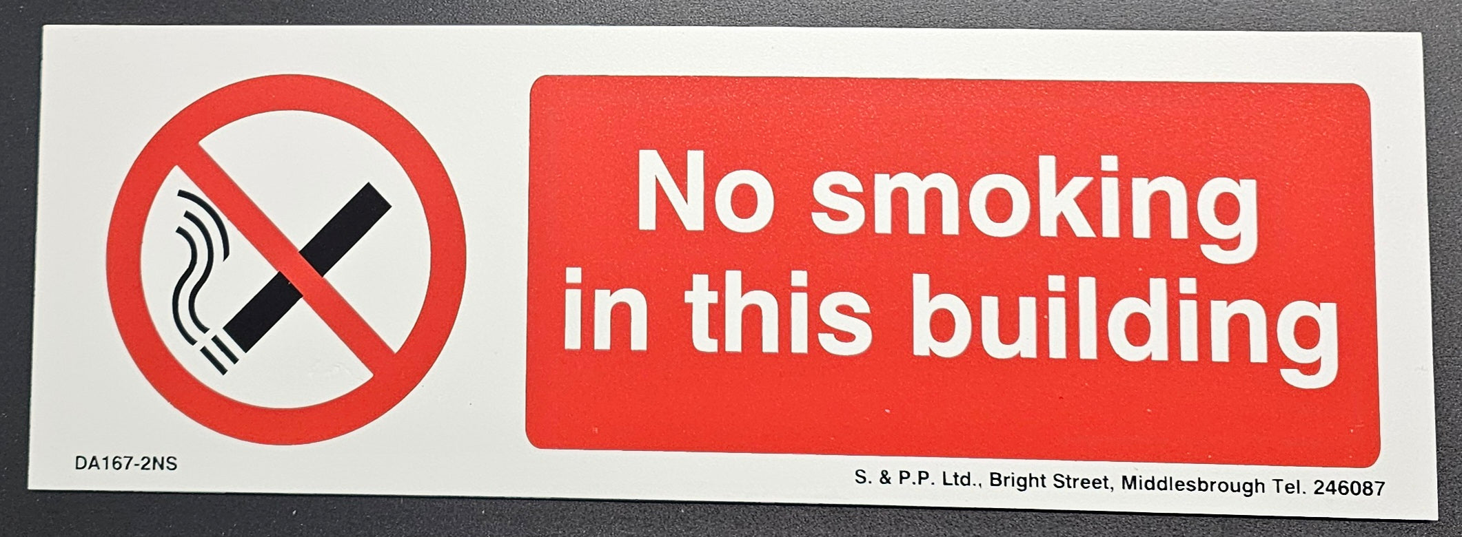14. MO SMOKING IN THIS BUILDING (PVC BOARD)