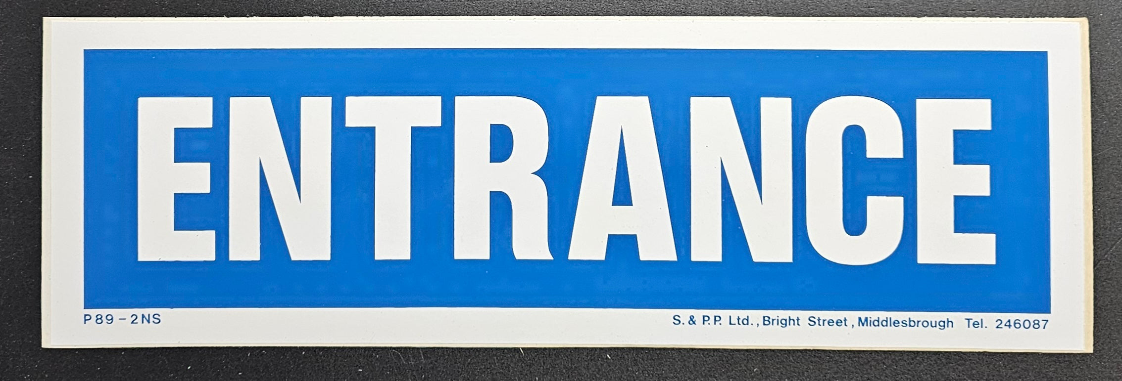 157. ENTRANCE (STICKER)