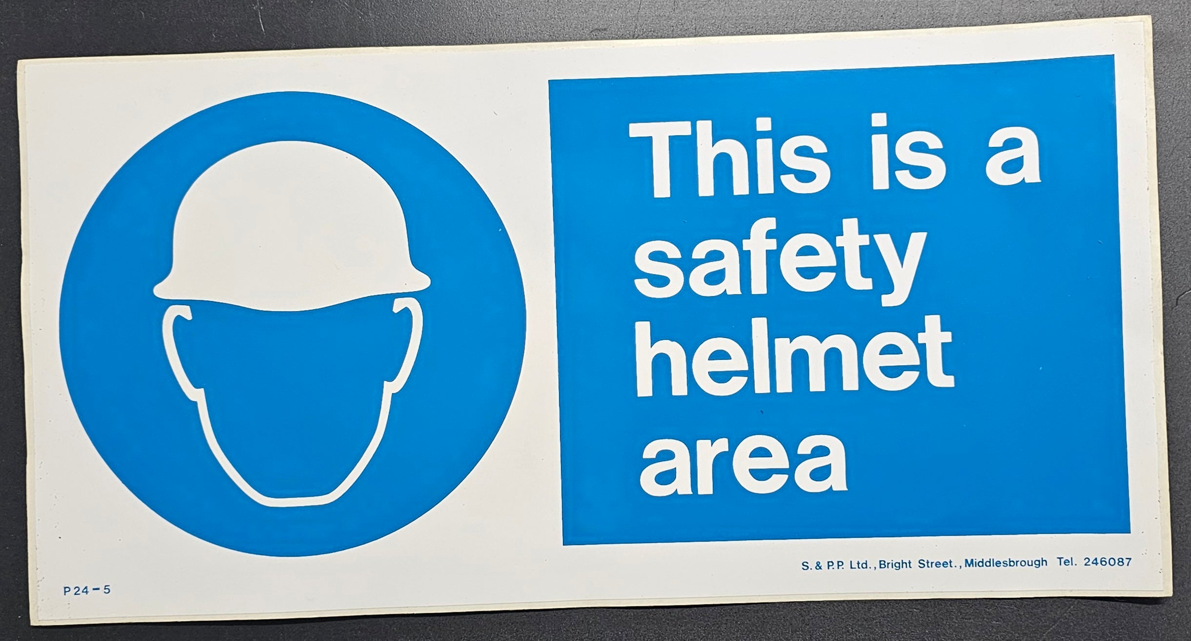 185. THIS IS A SAFETY HELMET AREA (STICKER)