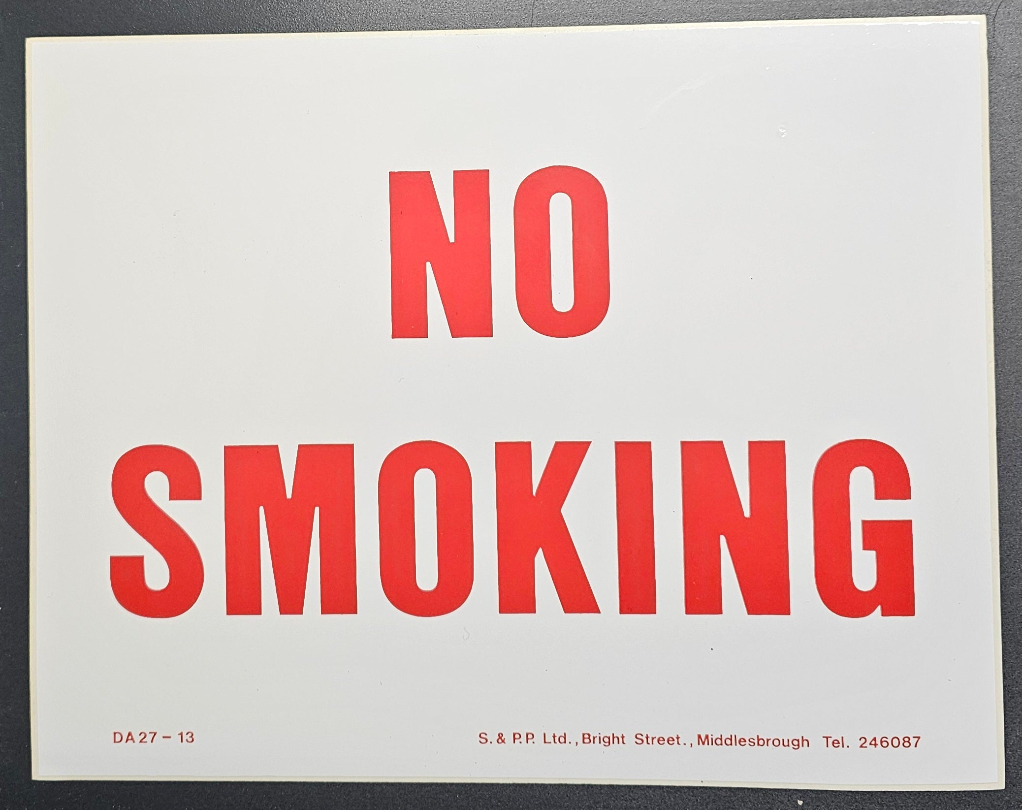 19. NO SMOKING (STICKER)