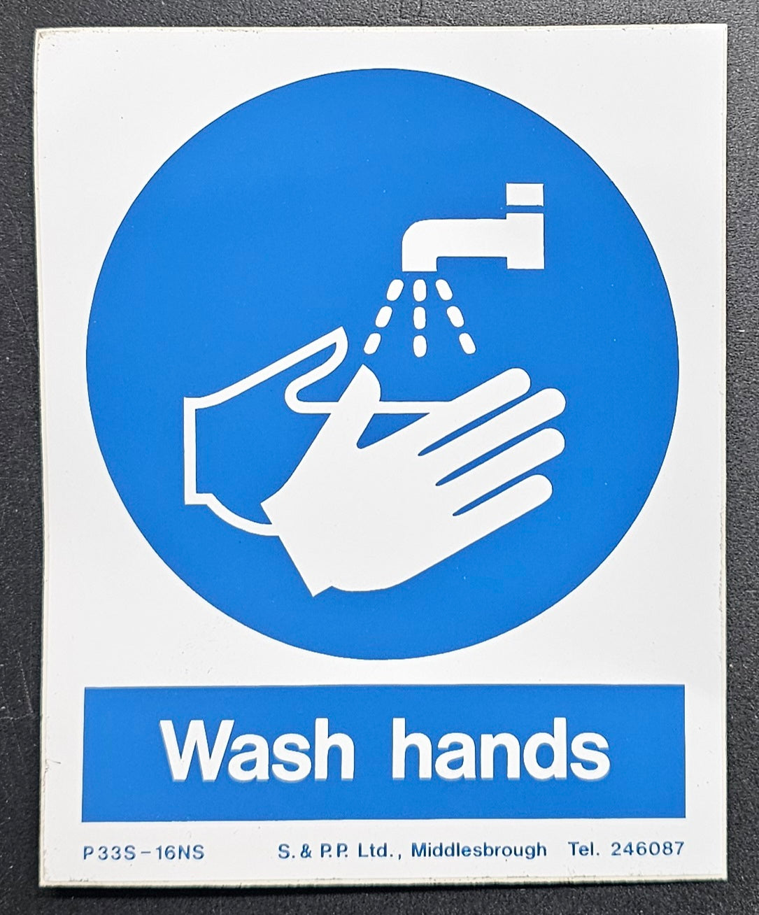 229. WASH HANDS (STICKER)