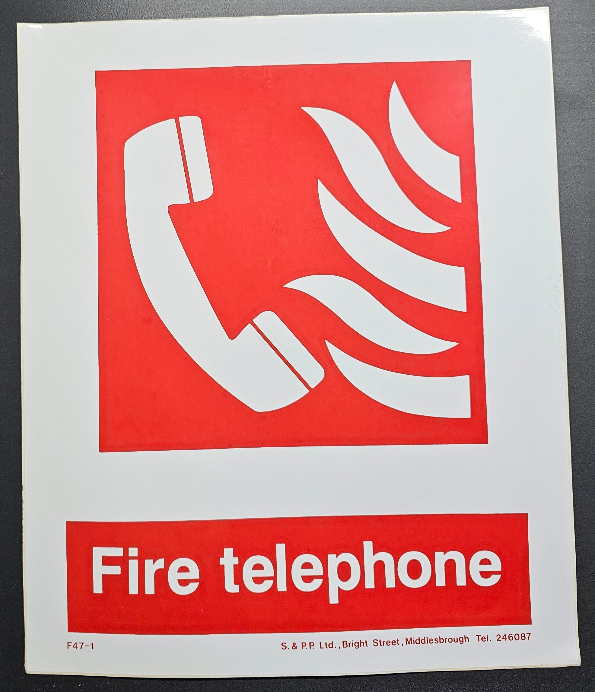 25. FIRE TELEPHONE (STICKER)