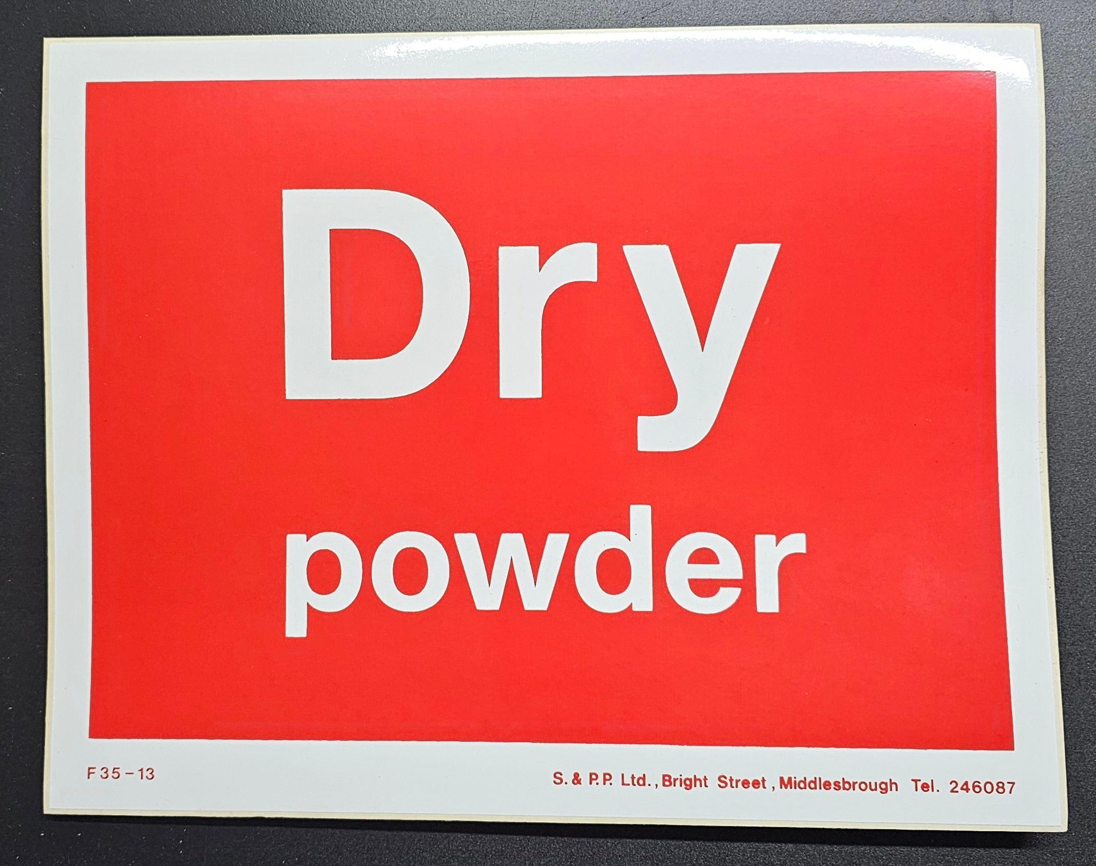 32. DRY POWDER (STICKER)
