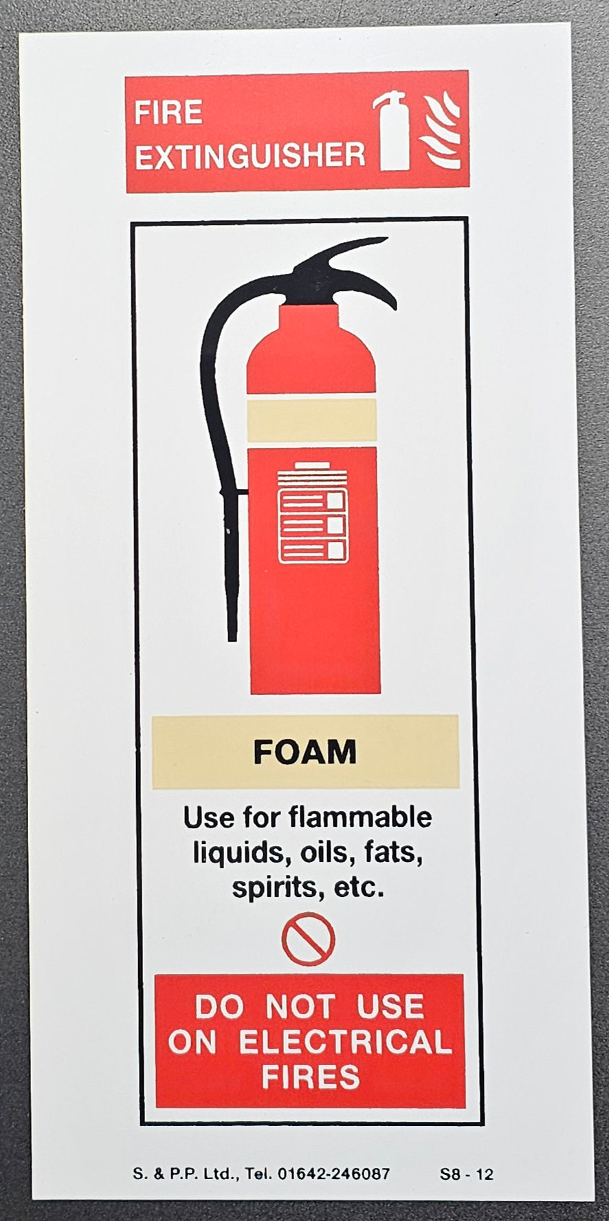 37. FIRE EXTINGUISHER FOAM (ACRYLIC)