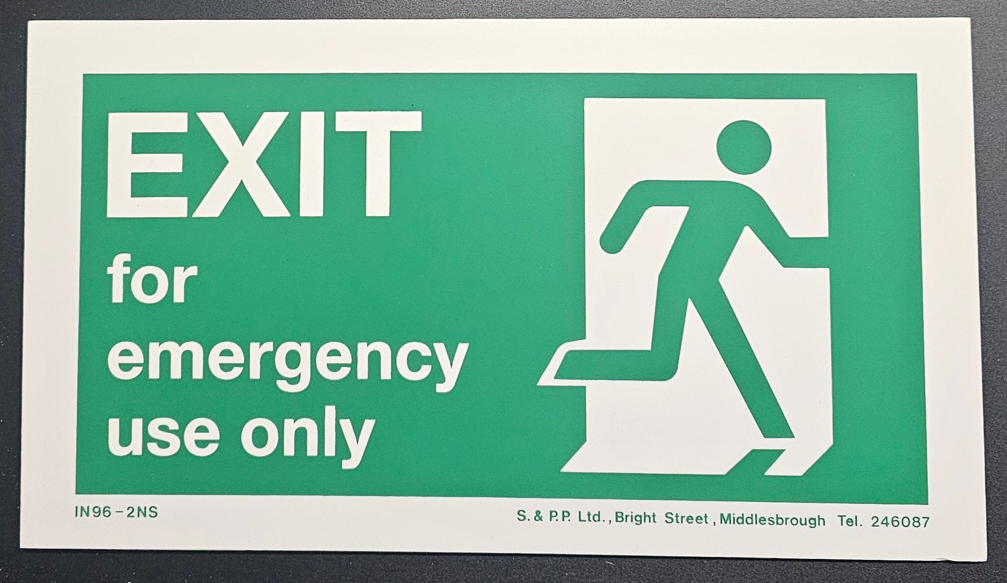 58. EXIT FOR EMERGENCY USE ONLY (door right) (PVC BOARD)
