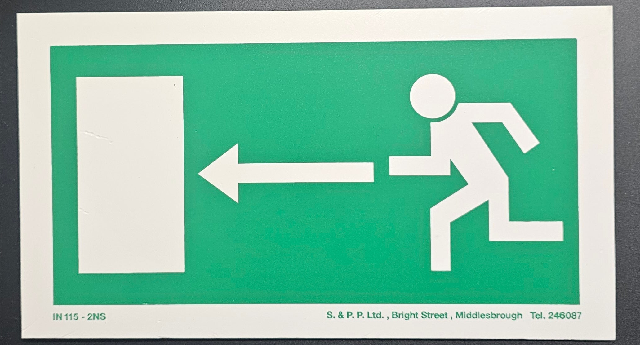60. EXIT LEFT (PVC BOARD)
