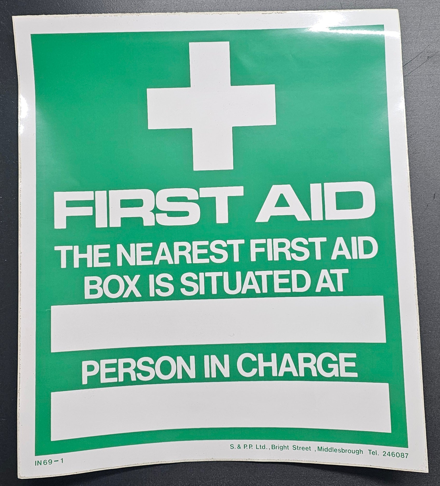 63. FIRST AID (STICKER)