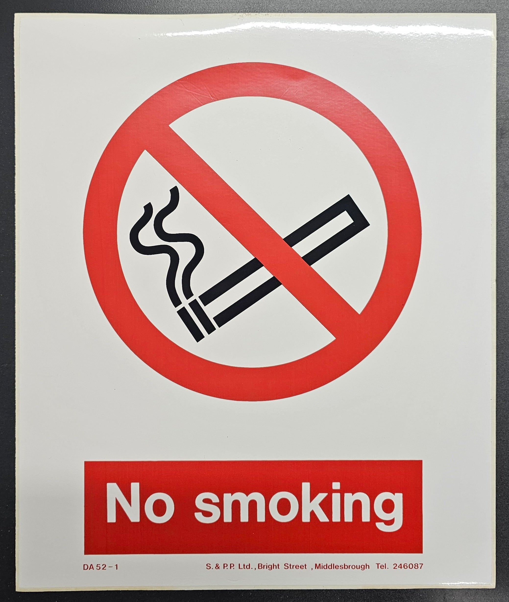 8. NO SMOKING (STICKER)