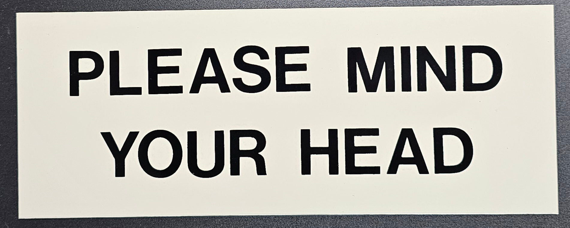 88. PLEASE MIND YOUR HEAD (ACRYLIC)